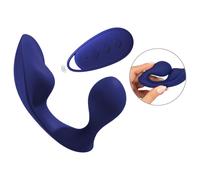 SMILE - vibromasseur anal et pour culotte avec télécommande (bleu)