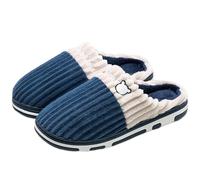 Smile Women Confinement Soft Cotton Slippers Warm Non-slip Plush Home Men Winter Couple Pour l'intérieur et l'extérieur(Color7,36-37)