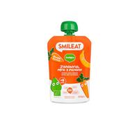 Smileat - Pouch de fruits biologiques - Sans sel ni sucre ajouté, sans gluten - Snack pratique pour les enfants - Goût carotte, poire et banane
