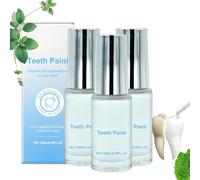 Smilefitpro Peinture de Blanchiment des Dents, Vernis à Dents Blanc Serré, Instant Teeth Whitening Paint, Instantanée,Eliminer les Taches,Oral de Blanchiment,Portable,Clean,Brighten (3PC)