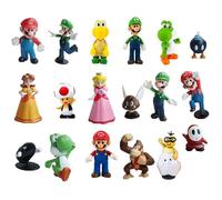 smileh Figurine Super Mario Figurine de Fête d'anniversaire Mario Décoration de Gâteaux 18PCS[53]