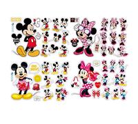 smileh Mickey Minnie Stickers Muraux Chambre Bébé et Enfants Décor Caricature Mickey et Minnie 20 x 30cm 4 Pièces