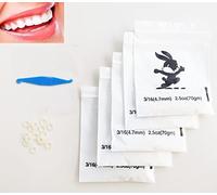 SmileOrtho Amber Elastics Bandes de latex 2,5 oz Force légère 3/16 outil dentaire orthodontique orale de bande de caoutchouc dents élastiques lacunes des dents