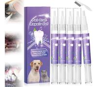 Smilepaws Dog Toothbrush, Whitening Smilepawsfor Dogs Teeth Tartar Control, Remove The Unpleasant Smell Smilepaws Oral Repair Gel For Cats And Dogs (5PCS)