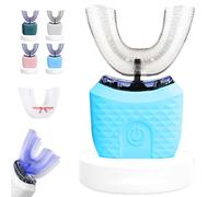 Smiles Toothbrush, 360° Full Coverage U Shaped Automatic Toothbrushs Adults, Waterproof Design, with 3 Modes, for Most People (Blue)