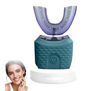 Smiles Toothbrush,Ipx7 Waterproof Self Brushing Toothbrush smiles, 360° Mouthpiece, U-Shaped smiles Tooth Brush For Sensitive Gums (Green)