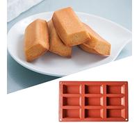 Smileshiney 2 Moule Barre De Céréales Silicone - Moule À Gâteau Financier À 9 Cavités - Moule Barre De Céréales - Moulle Silicone Rectangulaire - Moule À Biscuits en Silicone | pour Chocolat, uffin