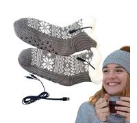 Smileshiney Chaussettes Chauffantes pour Hommes et Femmes, Rechargeables | Chaussettes Thermiques pour Sports en Plein Air, Camping, Ski, Pêche, Utilisation Intérieure en Période Froide