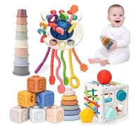 Smileshiney Jouets de tri pour tout-petits, jouets de dentition empilables - Ensemble de jouets empilables de dentition - Jouet multifonctionnel, activités préscolaires, jouet sensoriel pour