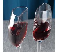 Smileshiney Lot de 2 demi-verres à vin - 140 ml - Verres à champagne, gobelets à vin rouge amusants, grand verre à vin avec long pied, drôle, amusant, cadeau pour Noël, Pâques