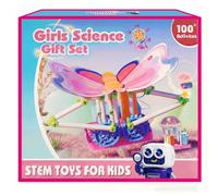 SMILESSKIDDO Kit scientifique de plus de 100 filles pour enfants de 5, 6, 7, 8, 10 ans | Jouets STEM pour fille | Idées de cadeaux d'anniversaire pour filles | Projets d'apprentissage et éducatifs