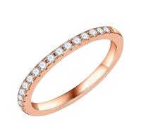 SMILEST Alliances en moissanite de 1,8 à 2 mm pour femme, couleur D, pureté VVS1, en argent sterling 925, empilables, pour femme, taille 4 à 11, #11, Pierre précieuse, or, plaqué or, rose, or rose