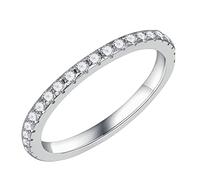 SMILEST Alliances en moissanite de 1,8 à 2 mm pour femme, couleur D, pureté VVS1, en argent sterling 925, empilables, pour femme, taille 4 à 11, #10, Argent sterling, Moissanite