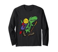 Smiletodaytees T-Shirt de randonnée drôle T-Rex Dinosaure Manche Longue