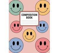 Smiley Faces Aesthetic Preppy Composition Notebook: 120 Pages Composition Book, with Handdrawn Cover Design, ideal for Creative Writing, Journaling, ... with Handdrawn Cover Design, ideal for C
