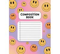 Smiley Faces Aesthetic Preppy Composition Notebook: 120 Pages Composition Book, with Softwatercolors Cover Design, great for Drawing, Ideas, Kids, ... Book, with Softwatercolors Cover Design, grea