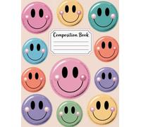 Smiley Faces Aesthetic Preppy Composition Notebook: 120 Pages Composition Book, with Watercolor Cover Design, designed for Drawing, Journaling, ... Cover Design, designed for Drawing, Jo