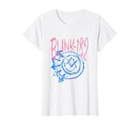 Smiley Officiel Blink-182 T-Shirt, Femme, Blanc, 3XL