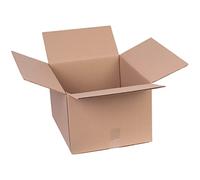 smiley pack Lot de 10 cartons pliables - 500 x 400 x 300 mm - Double cannelure - KK 110 - Marron - 50 x 40 x 30 cm - En carton ondulé - 2 boîtes d'expédition