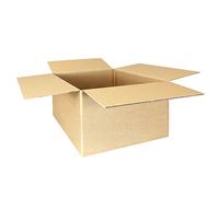 smiley pack Lot de 25 cartons pliables - 400 x 300 x 200 mm - Marron - KK 90 - 40 x 30 x 20 cm - En carton ondulé - 1 carton ondulé