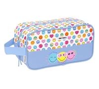 Smiley World Joyful - Sac à Chaussures Moyen, Multifonction, Sport, extrascolaire, Football, Confortable et Polyvalent, 29 x 14 x 15 cm, Bleu Clair/Multicolore, M, Décontracté