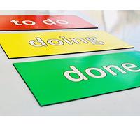 SMILEYBOARD 3 cartes magnétiques Kanban - Aimants pour la gestion de projet agile - 13,5 cm x 6 cm