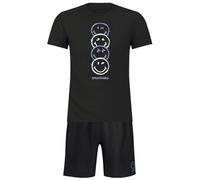 SmileyWorld® | Athena - Pyjama Court Homme - 100% Coton - Sérigraphie Smiley Poitrine + Short