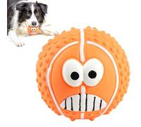 Smileyy Balle en latex pour chien avec visage smileyy, jouet couineur pour chien, chiot, chat, chaton
