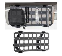 smilfuy Panneau MOLLE rigide pour véhicule, organiseur de pare-soleil de voiture, pochette EDC, support de rangement pour équipement de camion, étagère de rangement modulaire (panneau de visière)