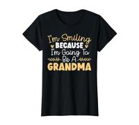 Smiling Because I'm Going to Be A Grandma Baby Annonce T-Shirt Graphique avec Valeur
