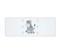 Smiling Donkey Tapis de souris 30 x 80 cm Base antidérapante pour clavier, souris et ordinateur portable RVB, convient pour les jeux et le bureau.