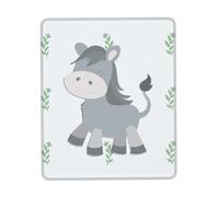 Smiling Donkey Tapis de souris texturé imperméable avec base en caoutchouc antidérapant pour ordinateur portable, bureau et maison 17,8 x 21,8 cm