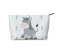 Smiling Donkey Trousse à maquillage tendance en velours côtelé avec fermeture éclair pour voyage, camping et usage quotidien