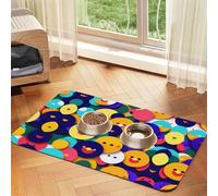 Smiling Face Nappe en cuir absorbant pour animaux domestiques avec base en caoutchouc antidérapant pour chats et chiens 40 x 60 cm
