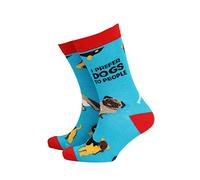 Smiling Faces MAKING SMILES SINCE 2001 Chaussette Thérapie Chaussettes en Bambou pour Hommes - Chaussettes Amusantes et Originales (I prefer Dogs)