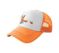 Smiling Fox Casquette de baseball tendance en maille pour adultes et jeunes, plusieurs couleurs disponibles, Orange, taille unique