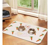 Smiling Rabbit Nappe absorbante en cuir avec base en caoutchouc antidérapante pour chats et chiens 30 x 45 cm