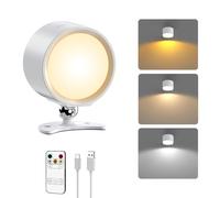 Smiling Shark Applique Murale Intérieure Sans Fil, Lampe Murale Sans Fil Rechargeable Dimmable avec Télécommande 360° Rotation Applique Murale Sans Percage pour Chambre Chevet, Blanc