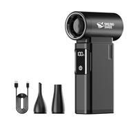 Smiling Shark JE-01 Souffleur Air Comprimé, Brushless Motor Dépoussiérants Puissants Électrique avec Écran LED & Corps en Alliage d'Aluminium, 4-Gears Mini Souffleur Sans Fil pour PC/Clavier/Campfire