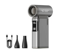 Smiling Shark JE-01 Souffleur Air Comprimé, Brushless Motor Dépoussiérants Puissants Électrique avec Écran LED & Corps en Alliage d'Aluminium, 4-Gears Mini Souffleur Sans Fil pour PC/Clavier/Campfire