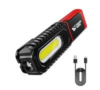 Smiling Shark Lampe de Travail, Lampe D'inspection de Poche LED Rechargeable avec Crochet et Clip 5 Modes Lumière Magnétique Pivotant à 360°Portable Lampe D'atelier pour Réparation de Voiture, 1 Pièce