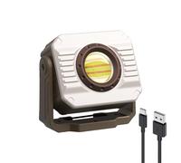 Smiling Shark Lampe Travail, 5000mAh Rechargeable LED Lampe de Chantier 1200lm 3 Modes Lumière Dimmable Magnétique Portable Lampes D'atelier avec Rotable Crochet pour Outdoor Randonnée Working