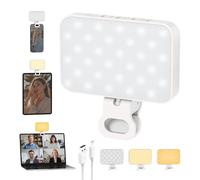 Smiling Shark Lumiere Selfie, Lampe Téléphone Selfie LED Rechargeable Compacte & Ultra-Légère avec 3 Températures de Couleur & 10 Niveaux de Luminosité Lampe Vidéo pour Tablette Ordinateur TikTok Vlog