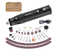 Smiling Shark Outil Rotatif, Kit Outils Rotatif Sans Fil Électrique Multifonction 5 Vitesse Variable 10000-30000 RPM Avec 110 Pièces Accessoires Pour Découper Ponçage Travail du Bois Meulage Polissage