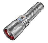 Smiling Shark Torche, Ultra-Bright LED Flashlight Avec 10000 Lumens SD-7009 Pour le Camping Randonnée Extérieur, Lampe de Poche Manuelle Étanche Rechargeable, Torche-Led-Lampe-Poche-Flashlight