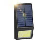 Smiling Shark WL-04 Lampe Solaire Extérieur, 119 LED Applique Murale Exterieur Solaire avec Détecteur Mouvement 160° Eclairage Étanche Lumiere Lampe Solaire pour Jardin Garage (1, Blanc Froid)