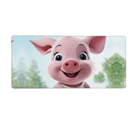 Smiling Tapis de bureau 40,6 x 90,2 cm, grand tapis de souris de jeu XXL étendu avec bords cousus, antidérapant, tapis de clavier d'ordinateur de bureau imperméable