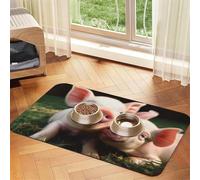 Smiling Tapis de nourriture pour chien, tapis d'alimentation absorbant pour gamelles d'eau et de nourriture - Tapis de placement antidérapant pour sols - Imperméable - Séchage rapide - Pour chiens