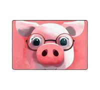 Smiling Tapis moderne en peluche courte ultra doux lavable et antidérapant pour salon, chambre à coucher, bureau, dortoir, décoration d'intérieur - 183 x 122 cm
