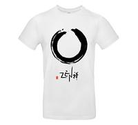 Smilo & Bron T-shirt pour homme Motif Voie du Zen, Blanc., XL